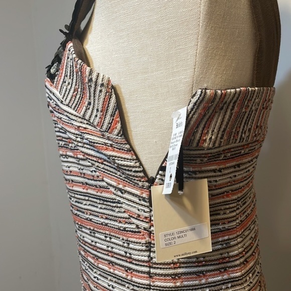 Milly womens Dress sequin block shift dress multicolor NWT Sz 2 - Picture 5 of 11